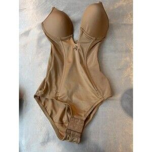 Va Bien satin Panel Plunge Bodysuit 34C